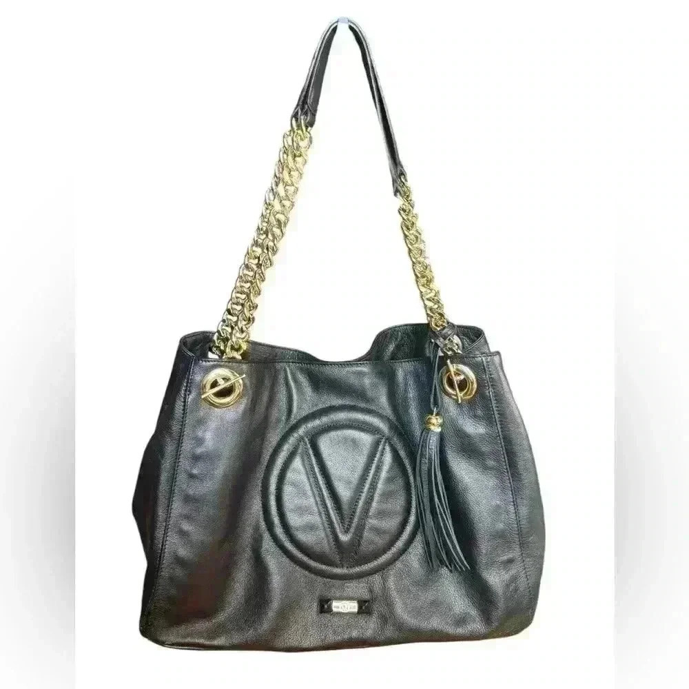 Valentino By Mario Valentino Vera signature leather shoulder bag.